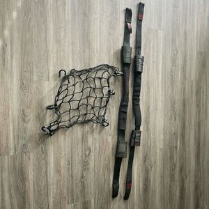 2 Canyon Dancer Motorcycle tie down and powertye net.
